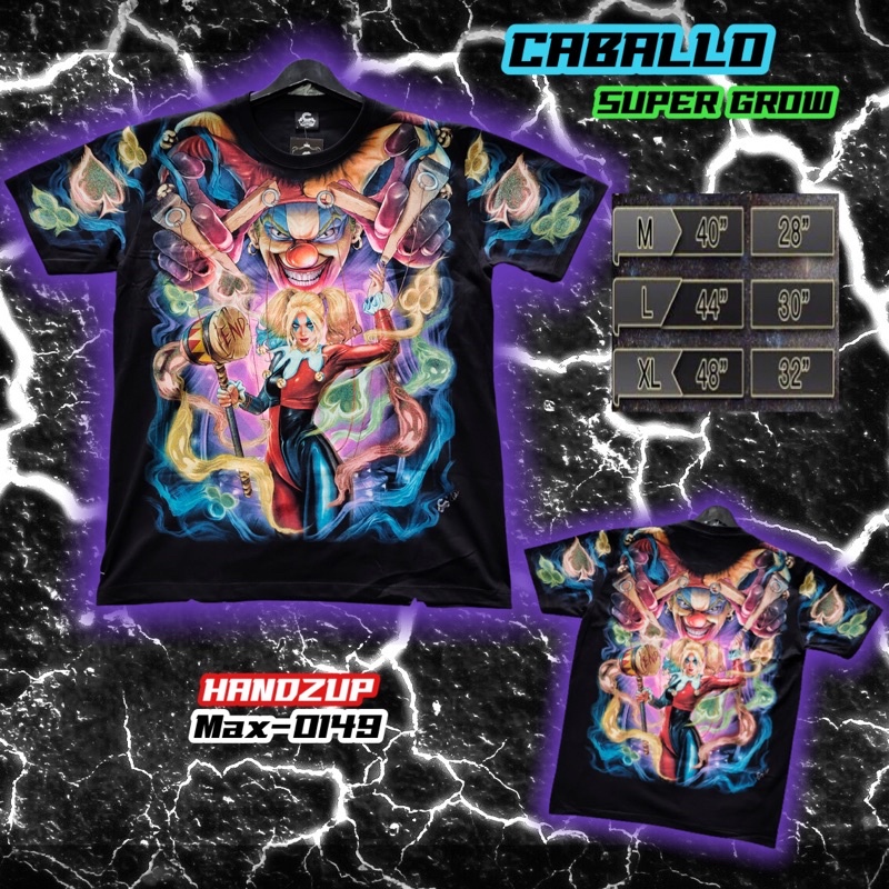 เสื้อOVP เรืองแสง Caballoแท้💯% Max-149 ลายโจ๊กเกอร์ฮาเล่ย์ควินน์ OVP