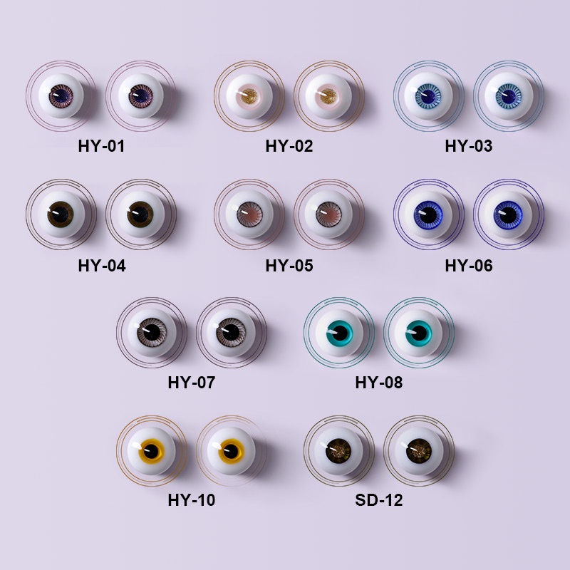 Bjd ลูกตาแก้ว หลากสี ขนาด 1/3 1/4 1/6 1/8 yosd SD MSD 12 14 มม.