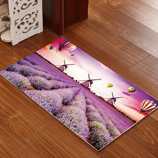 พรมเช็ดเท้ากันลื่น ลายทุ่งลาเวนเดอร์ ขนาด 40*60 cm