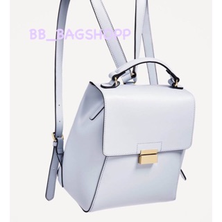 ZARA BACKPACK WITH METALLIC FASTENING BAG (outlet) สีฟ้าอ่อน