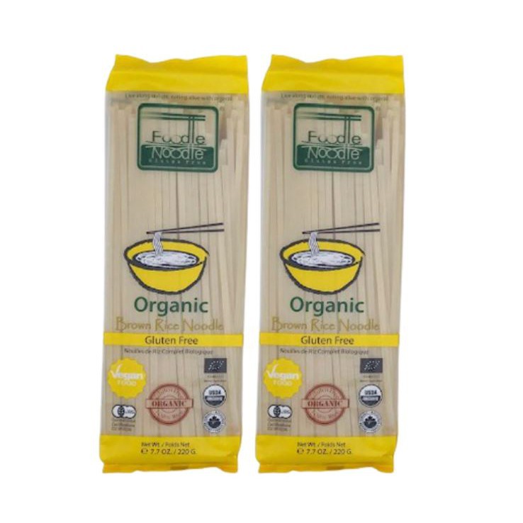 2 ชิ้น Foodle Noodle เส้นก๋วยเตี๋ยว Organic Brown Rice Noodle
