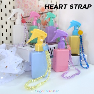 Sugar Monster | Heart Strap ขวดสเปรย์แอลกอฮอล์พกพา พร้อมสายคล้องมือรูปหัวใจ