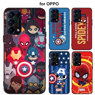 เคส OPPO A17 A77s A76 A96 A57 A77 A95 A74 A15S A15 A16 A16K A53 A33 2020 มือถือสำหรับเคสโทรศัพท์มือถือลาย The Avengers สําหรับ