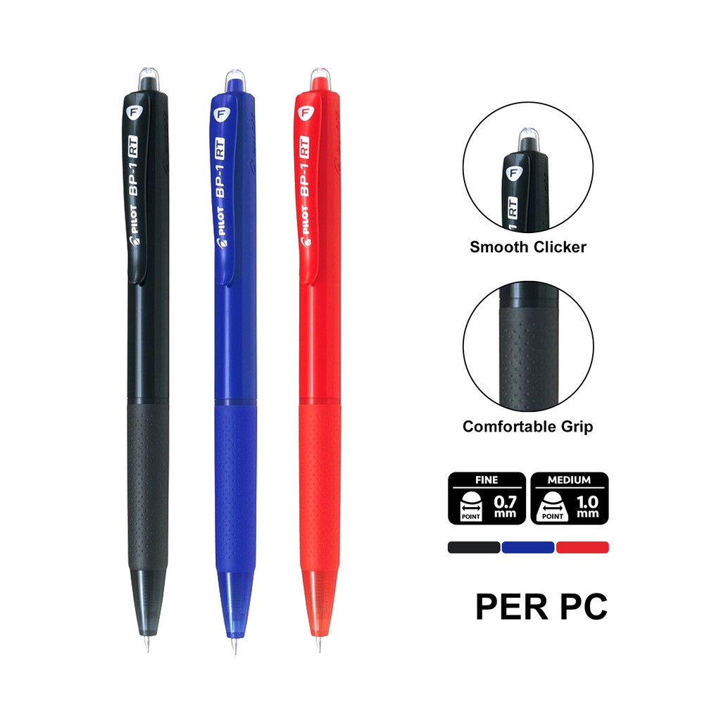Pilot Ballpoint / Ball Pen - 0.7mm / 1.0mm (BP-1 RT)