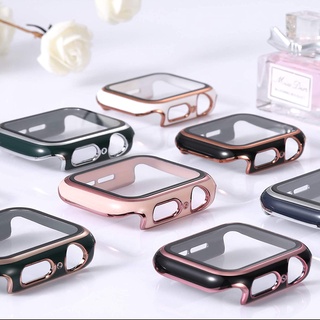 เคสกระจกนิรภัย PC อุปกรณ์เสริม สําหรับ Apple watch 45 มม. 41 มม. 44 มม. 40 มม. 42 มม. 38 มม. iWatch series 8 7 4 5 6 SE 3 21