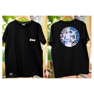 [โค้ดส่วนลด ANJUY60 ลดทันที 60.- เมื่อช้อปครบ 300.-] T-shirt DOP-1376 ลาย Sanji มีสีดำและสีกรม สินค้าลิขสิทธิ์แท้