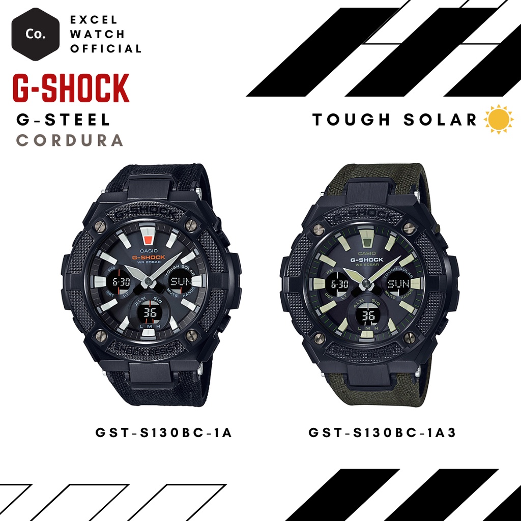 Casio G-Shock TOUGH SOLAR GST-S130BC-1A, GST-S130BC-1A3 Excel Watch