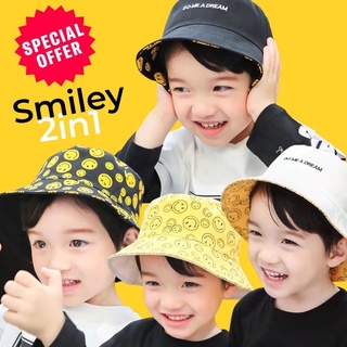 หมวกทรงตกปลา smiley รุ่น (2in1) สำหรับเด็ก 2-5 ขวบ (CAP169)