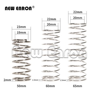 2 ชิ้น 50 * 23 มม. 60 * 22 มม. 65 * 22 มม. โลหะโช้คอัพสปริงสำหรับ 1/10 RC ตีนตะขาบอะไหล่รถ Traxxas TRX4 แนวแกน SCX10 90046 อัพเกรด