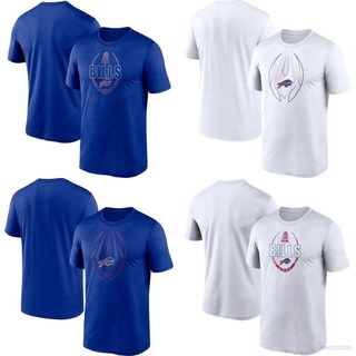 เสื้อยืดแขนสั้น คอกลม พิมพ์ลาย NFL Buffalo Bills Fan พลัสไซซ์ สําหรับผู้ชาย และผู้หญิง