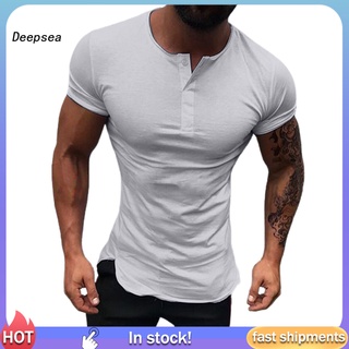 DD Basic Men Top Anti-pilling Men T-shirt Slim Fit for Daily Wear