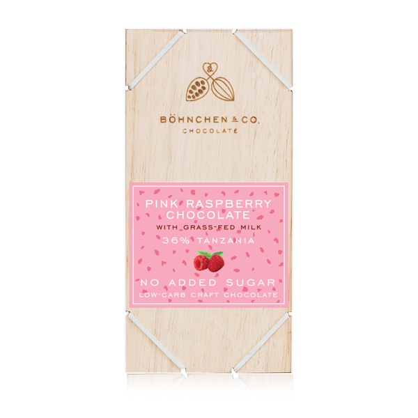 Böhnchen & Co. 36% White Chocolate Freeze dried Raspberry / ไวท์ช็อกโกแลต แรสเบอรี่