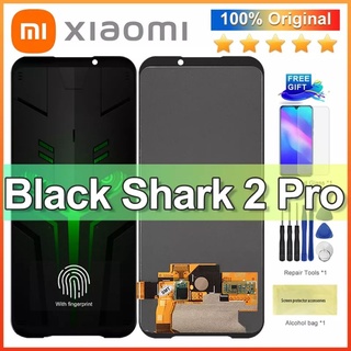 หน้าจอ Xiaomi สีดำ Shark 2 Pro DLT-A0จอแสดงผล LCD Touch Screen Digitizer Assembly สำหรับ BlackShark2 SKW-H0จอแสดงผล