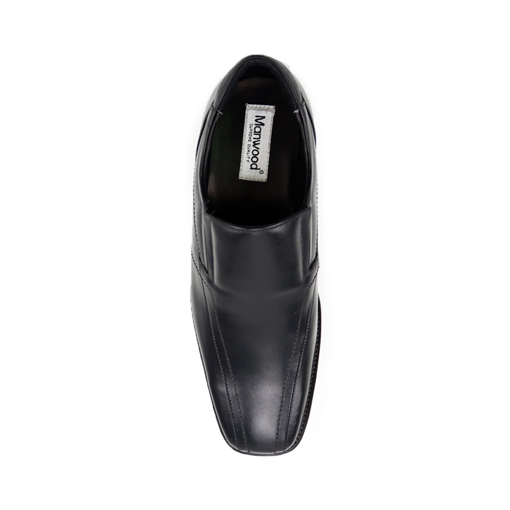 MANWOOD รองเท้าคัชชู หนังแท้ รุ่น DE264-51 สีดำ