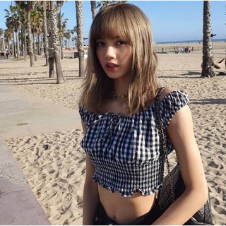 มาจ้าาา งาน Lisa blackpink  ทรงสวยมากกก ผ้าลายสก็อตทอ