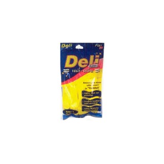 ถุงมือยาง (M) #931-2 DELI-KLEEN | DELI-KLEEN | 931-2 อุปกรณ์ทำความสะอาด อุปกรณ์ความสะอาด จัดเก็บและทำความสะอาด ถุงมือยาง