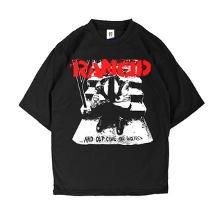 เสื้อยืดคอกลมเสื้อท็อปส์ Rancid band สําหรับผู้ชาย และผู้หญิงผ้าฝ้ายแท้