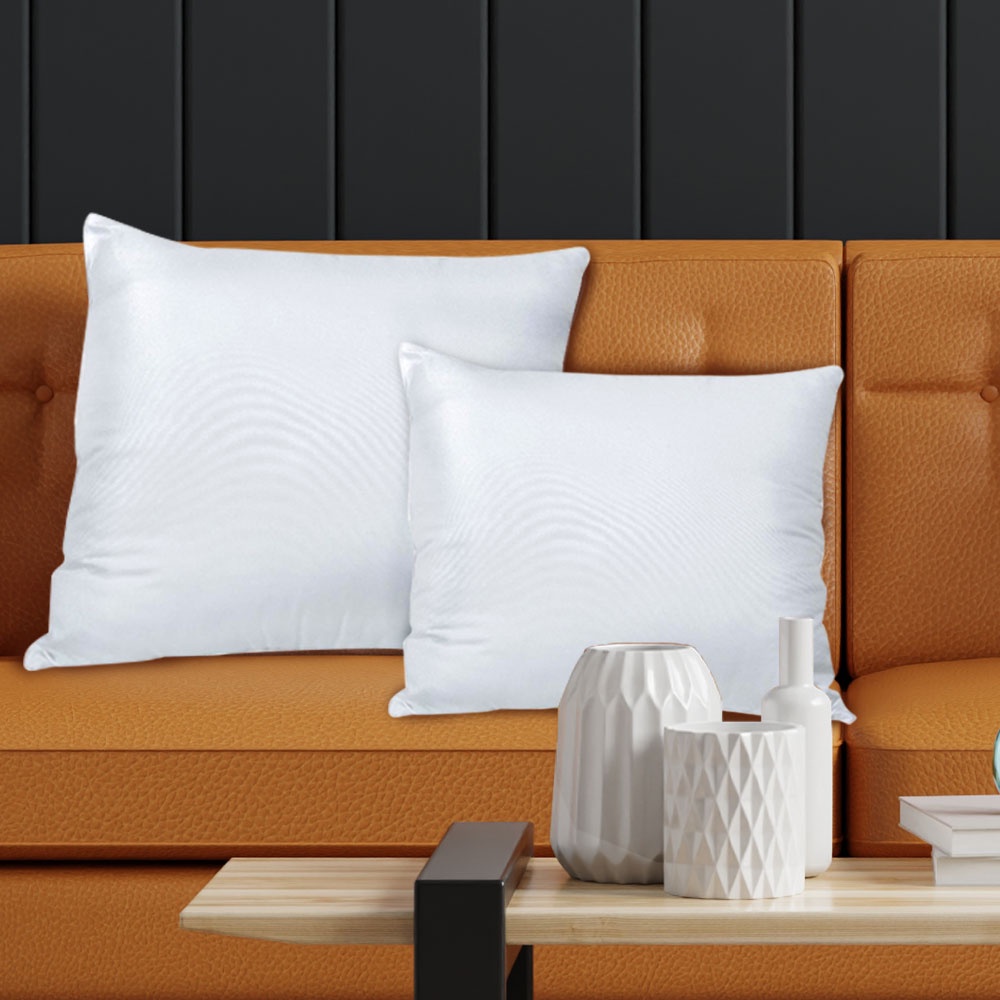 Homebase HLS หมอนพนักพิงตกแต่งนุ่มสบายสามารถล้างในเครื่องซักผ้าได้ทําจากโพลีเอสเตอร์ไทย 40x40cm สีขา