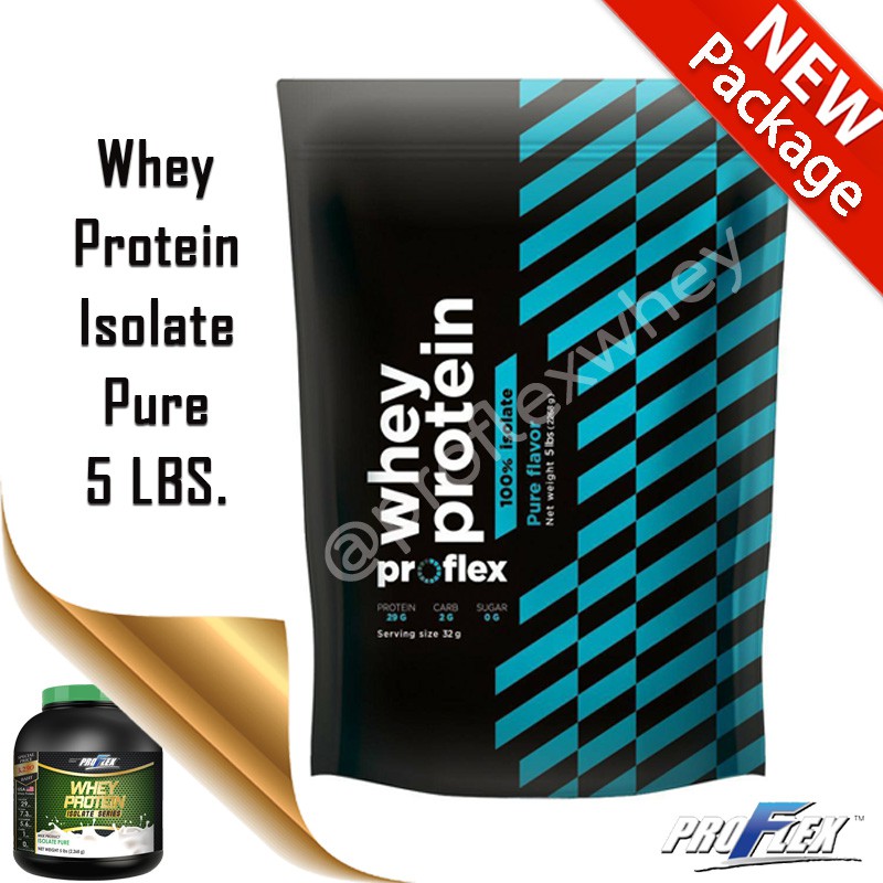 🔥Proflex IsoIate Whey Protein pure flavor เวย์โปรตีน ไอโซเลต สูตรลีนกล้ามให้ชัด รสจืด 5 ปอนด์
