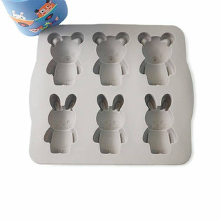 พิมพ์ซิลิโคนทำขนมลายหมีกับกระต่าย rabbit bear silicone mold ใช้เป็นแบบแม่พิมพ์ในการทำรูปทรง ตามแบบโมล์