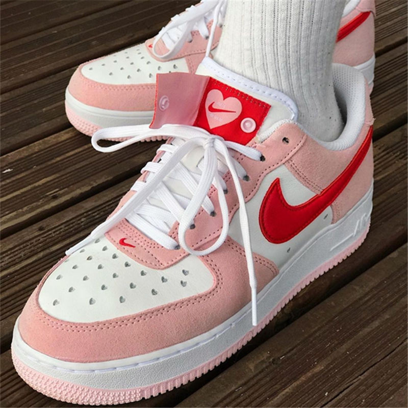 Ready Stock AF1 Nike Air Force 1 Valentine's Day Pink Love Popcorn ...