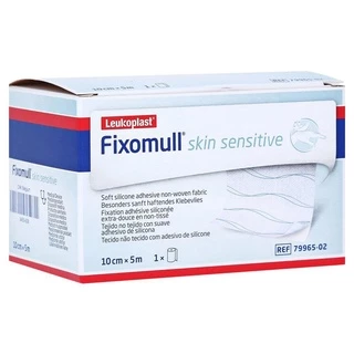 Fixomull Skin Sensitive 10 cm x 5 m แผ่นยึดตรึงวัสดุปิดแผลชนิดมีกาวซิลิโคน สำหรับคนแพ้ง่าย [8374]