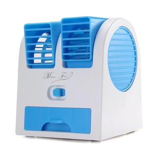 AIR พัดลมแอร์ USB Mini Fan Air Conditioning รุ่นHB-168(Blue)