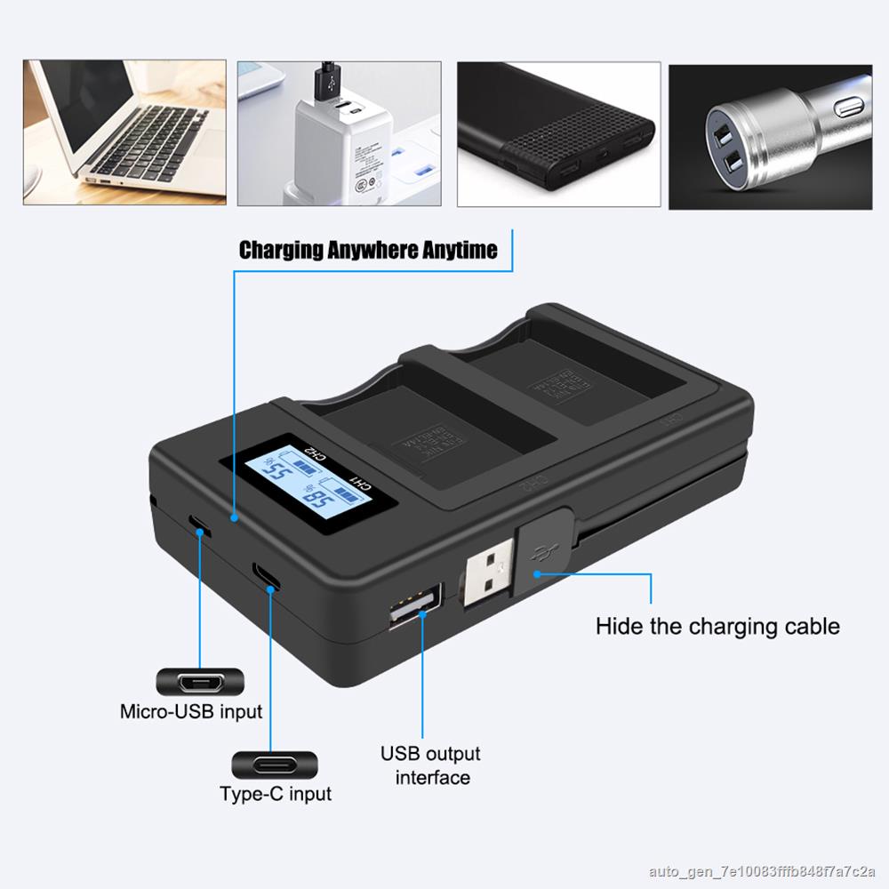 Caricabatteria EN-EL14 Con Cavo USB Per Nikon Coolpix D5100 P7000 P7100 P7700 - Nashnal - Foto 4