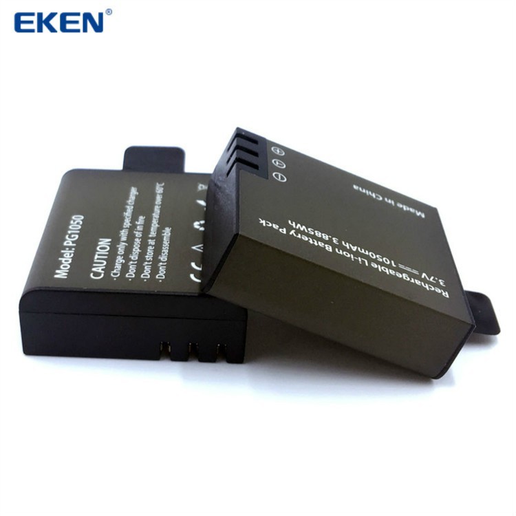 1050 Mah Battery สำหรับกล้องกล้องกันน้ำ Eken H3,V8s, H8, H9, H8R, H9R, H8 Pro, H6S ฯลฯ X1