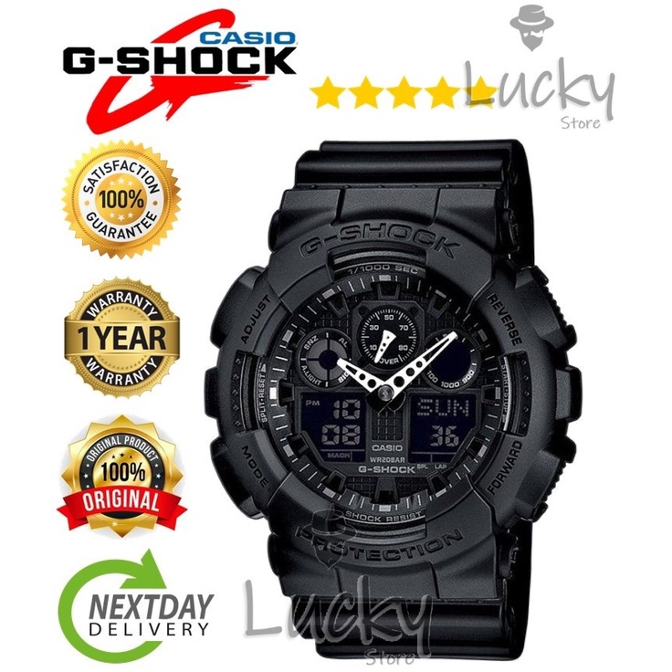G-shock Black Knight GA-100-1A1 Bomb Disposable expert shock Resistance dual display Sports Men 's watch