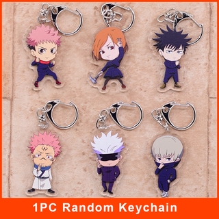 Jujutsu Kaisen Yuji Itadori Keychain Fushiguro Megumi Anime Cosplay Key Ring Acrylic Keyring Anime Jewelry Fans Souvenir