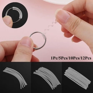 MELODYGOODS 1 PC/5 ชิ้น/10 ชิ้น/12 ชิ้นแหวนขนาด Adjuster เกลียวที่มองไม่เห็น Resizing เครื่องมือ