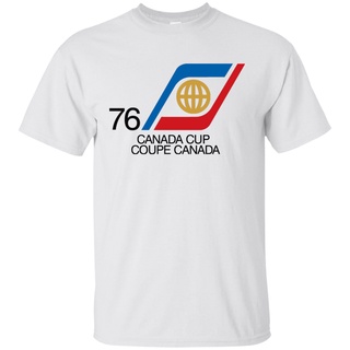 tshirtเสื้อยืดคอกลมฤดูร้อนใหม่ เสื้อยืดลําลอง แขนสั้น พิมพ์ลาย Canada Cup Hockey 1976Ournat Summet Series ของขวัญที่ดีที