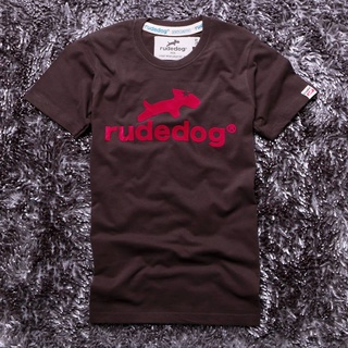 rudedog เสื้อคอกลม ชาย หญิง  รุ่น logo15 สีเทาดิน