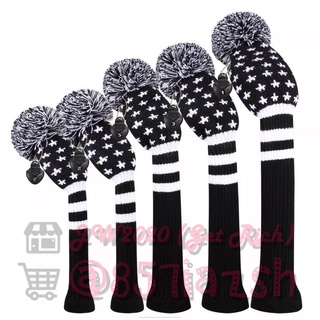 คลุมหัวไม้กอล์ฟ  POM POM WOOD KNIT HEAD COVER #1 #3 #5 #UT