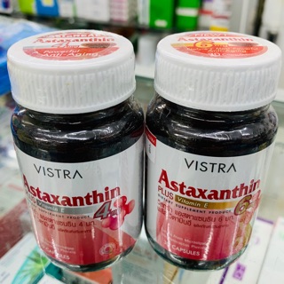 Astaxanthin plus vitamin E 4 mg Vistra 30 capsule exp 09/2021