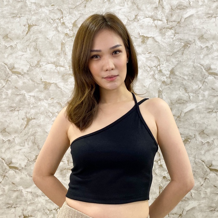 MO DAVIE - NATALI TANKTOP Cross Tanktop Knit Women Crop Tank Top