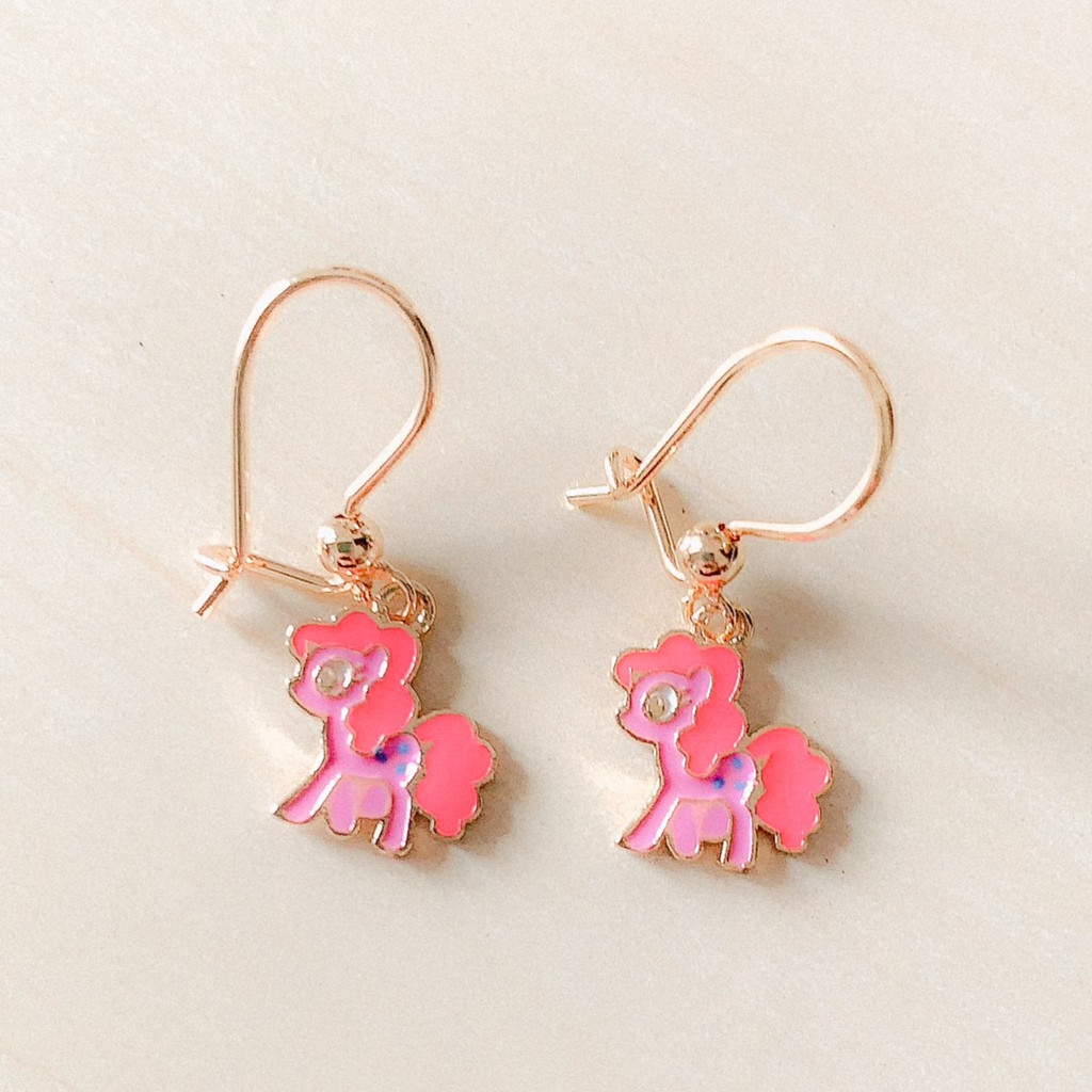 ต่างหูเด็ก Xuping Pinky Gold Pony / ต่างหูเด็ก Xuping / ต่างหู Xuping ใหม่ล่าสุด