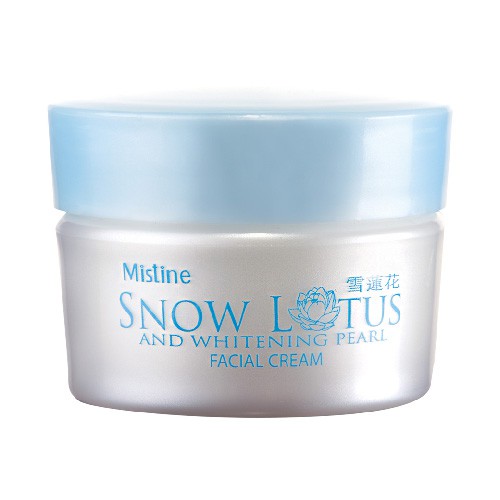 มิสทิน สโนว์ โลตัส แอนด์ ไวท์เทนนิ่ง เพิร์ล เฟเชียล ครีม MISTINE-SNOW LOTUS-AND WHITENING-PEARL FACIAL-CREAM 30G.