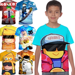 【พร้อมส่ง】(พร้อมส่ง) Roblox เสื้อยืด เสื้อครอปท็อป คอสเพลย์ สําหรับเด็กผู้ชาย และเด็กผู้หญิง