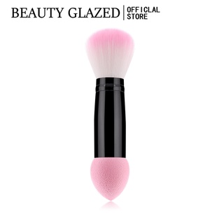 BEAUTY GLAZED 1 ชิ้นมืออาชีพสองหัวแปรงแต่งหน้าขนาดใหญ่มูลนิธิ B Lusher แต่งหน้าเครื่องมือแปรง