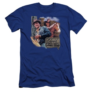 คอลูกเรือเสื้อยืดคอกลมเสื้อยืด ผ้าแคนวาส พิมพ์ลาย Elvis Presley G Ranch Royal สไตล์ฮิปฮอป สําหรับผู้ชายผ้าฝ้ายแท้