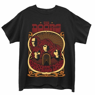 ถูกสุดๆพร้อมส่ง เสื้อยืดแขนสั้น ผ้าฝ้าย 100% พิมพ์ลายโปสเตอร์ The Doors Strange Days Intage หลากสี แฟชั่นฤดูร้อน สําหรับ