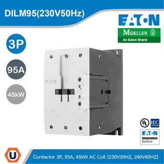 EATON DILM95(230V50Hz) แมกเนติก Contactor, 3P, 380 V 400V 45 kW, 230 V 50 Hz, AC Operation, Screw Terminals | Ucanbuys