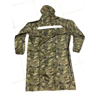 เสื้อกันฝนลายทหาร ใส่คลุมกันฝน สะท้อนแสงแขนยาว คละสี พร้อมถุงใส่เสื้อ พร้อมส่ง