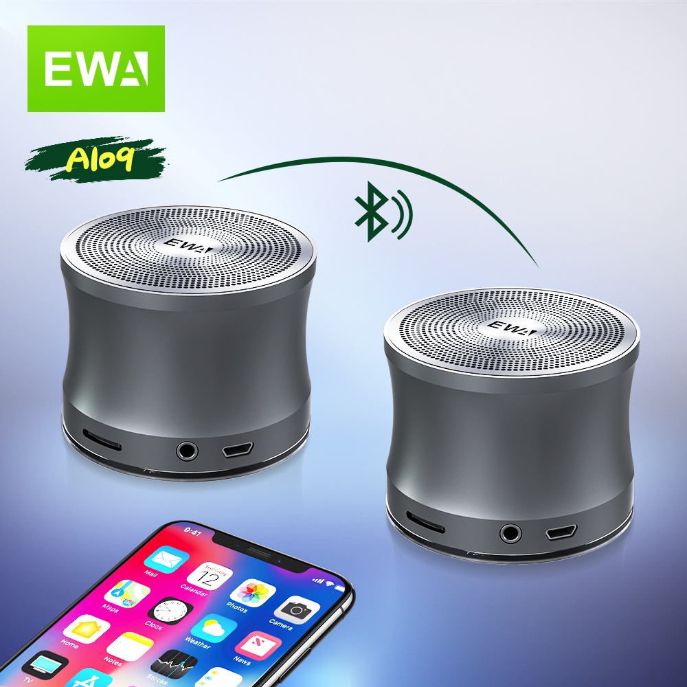 EWA A109 ลำโพงแบบพกพา ลำโพงบลูทูธไร้สาย Wireless Bluetooth Speaker ซับวูฟเฟอร์ จิ๋วแต่แจ๋ว