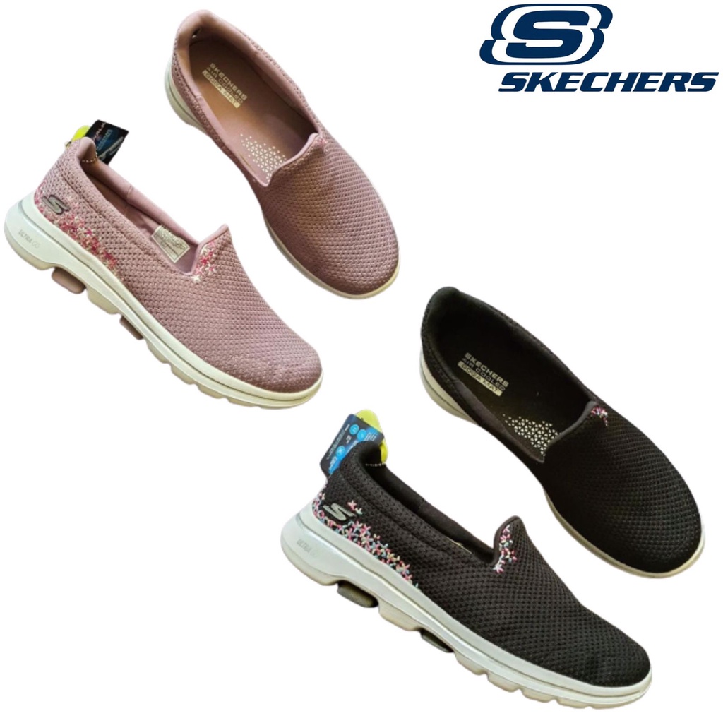 Gowalk Skechers รองเท้า 5 Fiore / Flowery Women / Gowalk flower Women / Go walk flower / Skecher / Skechers Flowers / Skechers Slip on / Slip on Flowers / Slip on Women