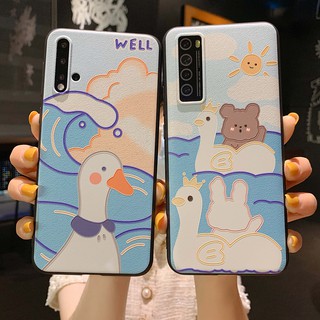 เคสโทรศัพท์มือถือ ลายการ์ตูนหมี เป็ด สําหรับ Samsung Galaxy note 8 9 10 plus lite note20 ultra s8 s9 s10 s20 plus s21 s22 s23 ultra s20fe s21fe