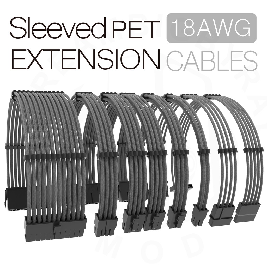 สายเคเบิ้ลสายเคเบิลต่อขยาย Psu 24 Pin Gpu Cpu 8pin