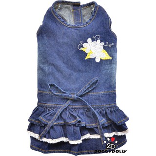 Pet clothes -Doggydolly  เสื้อผ้าแฟชั่น เสื้อผ้าสัตว์เลี้ยง เสื้อผ้าหมาแมว ชุดกระโปรง D448